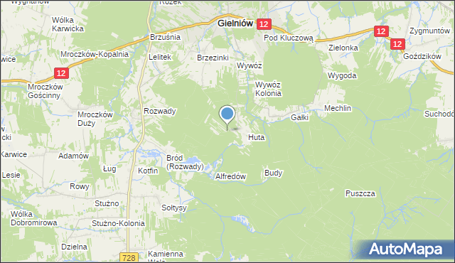 mapa Puszcza Rozwadzka, Puszcza Rozwadzka na mapie Targeo